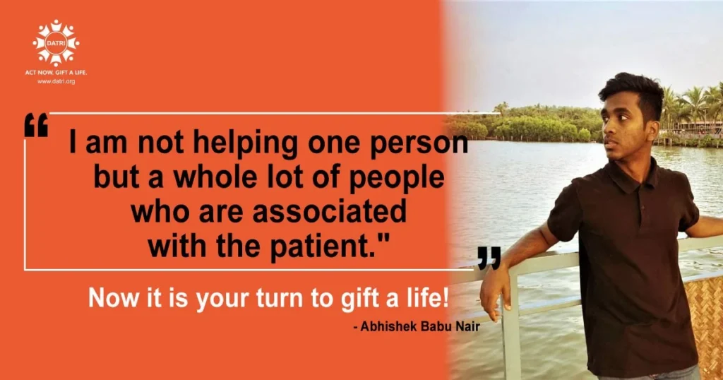 A LIFE-GIVING JOURNEY: ABHISHEK BABU NAIR’S SELFLESS BONE MARROW DONATION